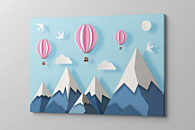 Obraz Origami ružové balóny nad horami 1974